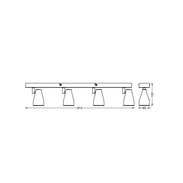  Osram Osram Pear Ceiling Spotlight, White, 4-bulb, Gu10 Led 2,700 K 