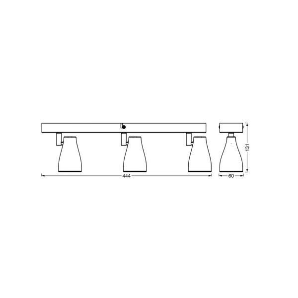  Osram Osram Pear Ceiling Spotlight, White, 3-bulb, Gu10 Led 2,700 K 