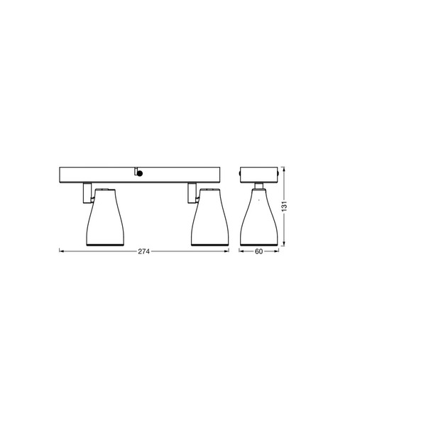  Osram Osram Pear Ceiling Spotlight, White, 2-bulb, Gu10 Led 2,700 K 
