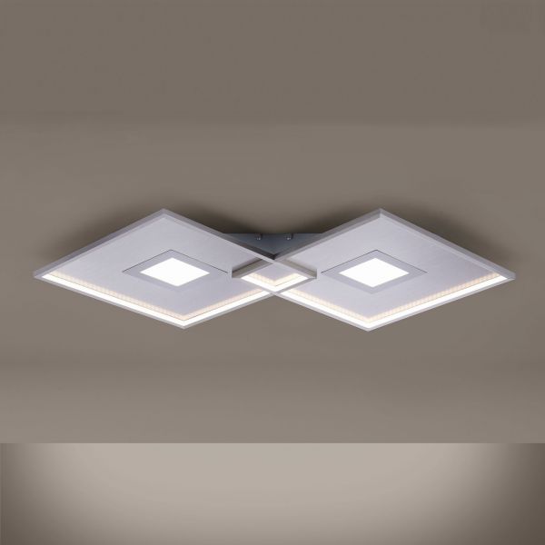  Paul Neuhaus Paul Neuhaus Amara Led Ceiling Light, Two Squares, Silver 