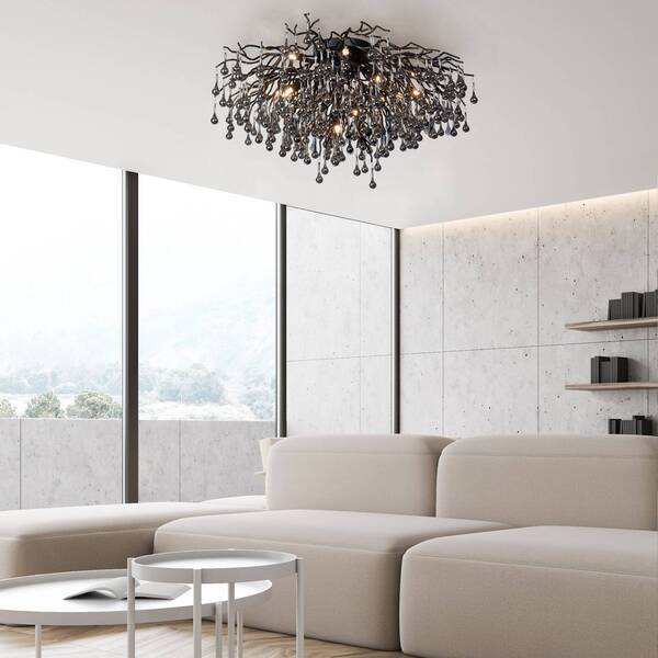  Paul Neuhaus Paul Neuhaus Ceiling Light Icicle, 14-light, Black 