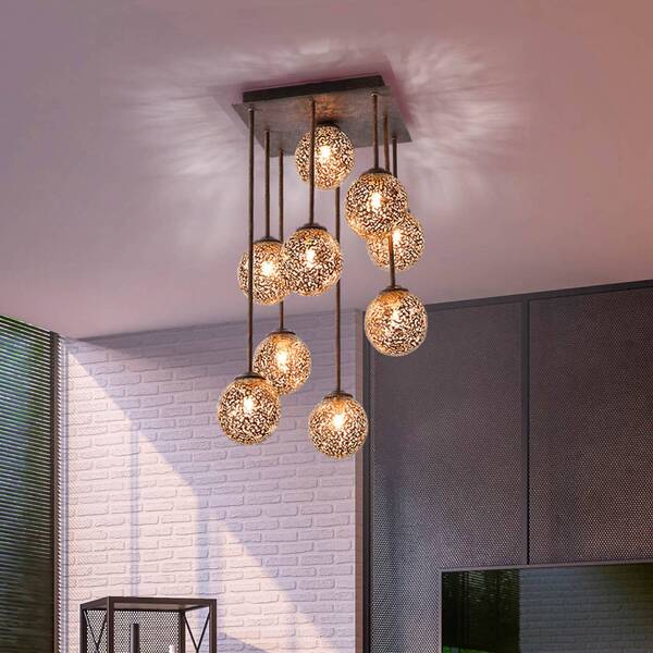  Paul Neuhaus Paul Neuhaus Greta Ceiling Light, 55 Cm, 9-bulb, Metal, G9 
