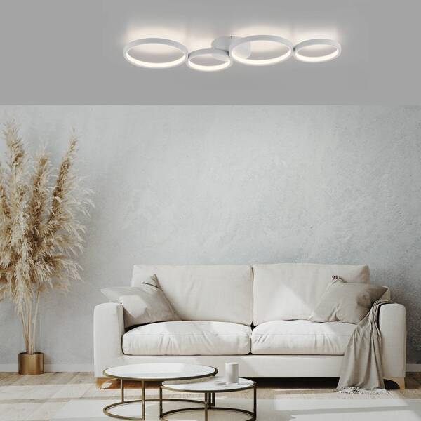  Paul Neuhaus Paul Neuhaus Led Ceiling Lamp Kiringe, White, Metal, Dimmable 