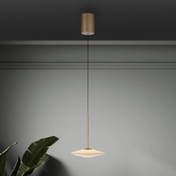  Paul Neuhaus Paul Neuhaus Led Hanging Light Elipsa, 1-bulb, White/bronze 