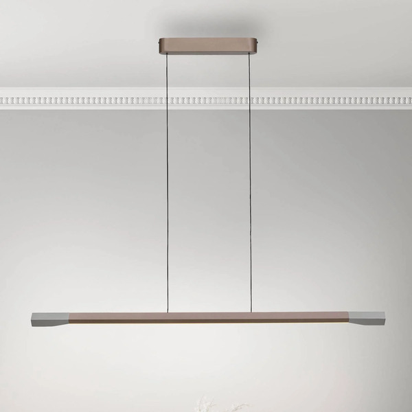  Paul Neuhaus Paul Neuhaus Led Hanging Light Hoop, Brown, 128 Cm, Dimmable 
