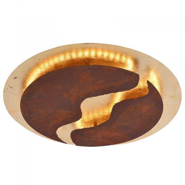  Paul Neuhaus Paul Neuhaus Nevis Led Ceiling Light, Round, ø 50 Cm Brown/gold 