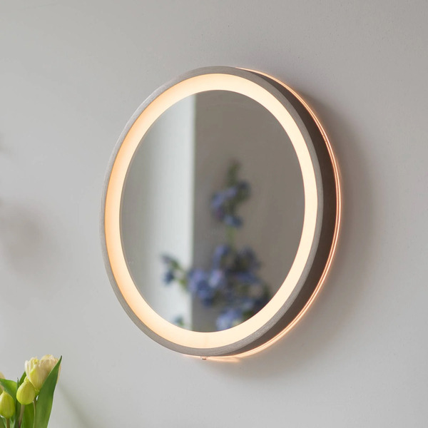  Paul Neuhaus Paul Neuhaus Vidro Led Wall Mirror, Bronze, ø 36 Cm, Power Bank, Switch 
