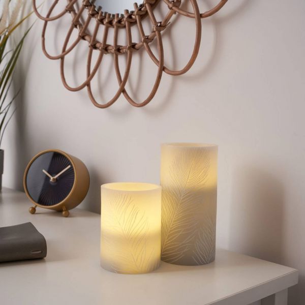  Pauleen Pauleen Cosy Feather Candle Led Candle Set Of 2 