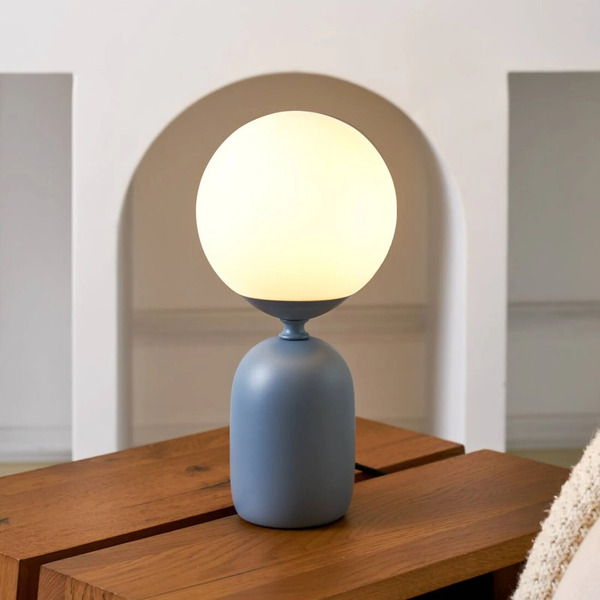  Pauleen Pauleen Glowing Charm Table Lamp, Ceramic Base, Blue 