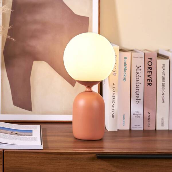  Pauleen Pauleen Glowing Charm Table Lamp, Ceramic Base In Rust 