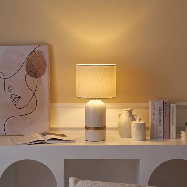  Pauleen Pauleen Glowing Soul Table Lamp Fabric And Ceramic 