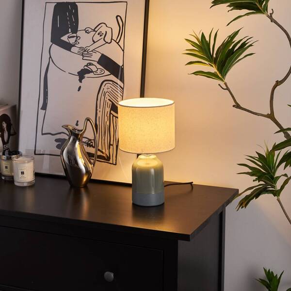  Pauleen Pauleen Sandy Glow Table Lamp, Cream/green 