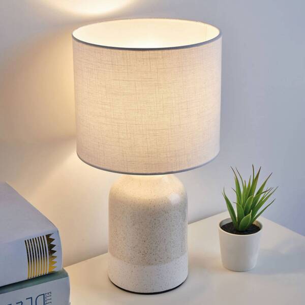  Pauleen Pauleen Sandy Glow Table Lamp, White/beige 