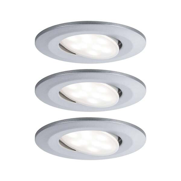  Paulmann Paulmann Calla Chrome On/off Swivel 4,000 K 9 Cm Set Of 3 