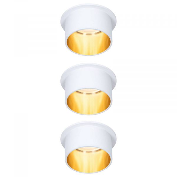  Paulmann Paulmann Gil Led Recessed Lights, White/gold 3x 