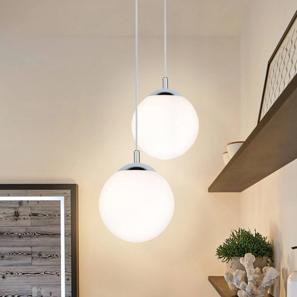  Paulmann Paulmann Globe Hanging Light, Satin White/chrome ø 20 Cm Ip44 