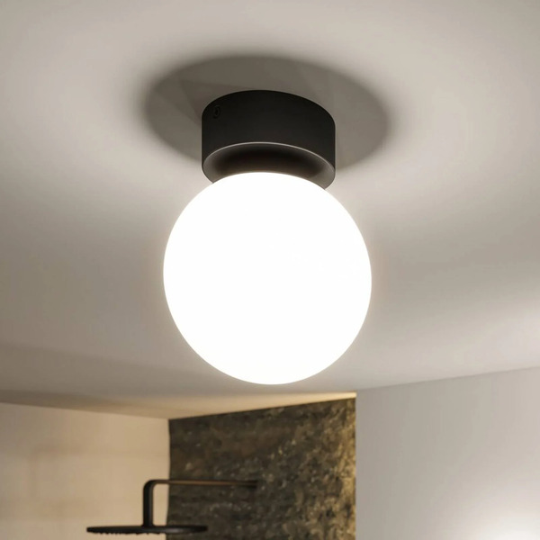  Paulmann Paulmann Gove Led Ceiling Light, Black, Ip44 