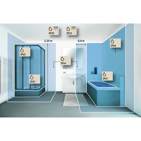  Paulmann Paulmann Jora Led Cosmetic Mirror, Ip44 With Switch, Silver 