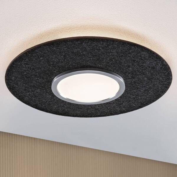  Paulmann Paulmann Led Ceiling Lamp Tulga, Anthracite, Felt, 3-step Dimmable 