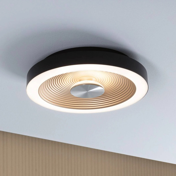  Paulmann Paulmann Led Ceiling Lamp Volea Black/gold ø 32 Cm Ip44 Dimmable 