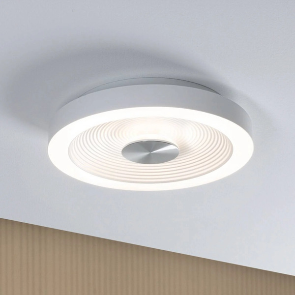  Paulmann Paulmann Led Ceiling Lamp Volea, White/silver ø 32 Cm Ip44 Dimmable 