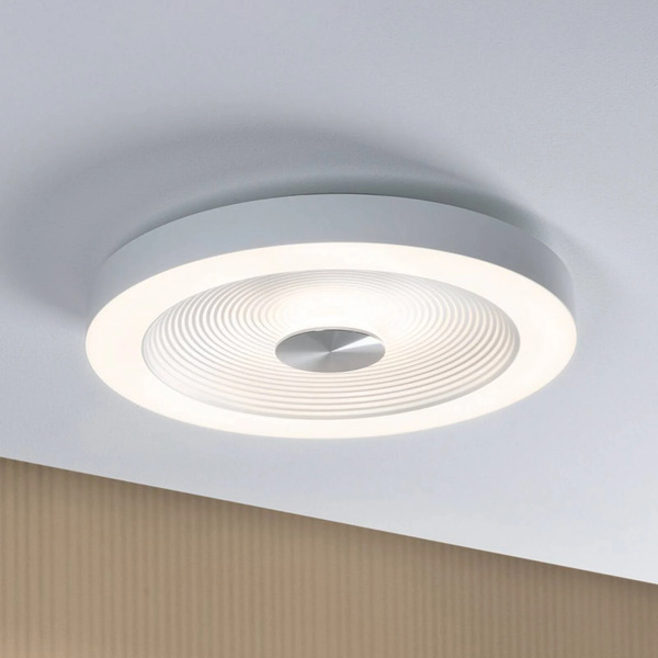  Paulmann Paulmann Led Ceiling Lamp Volea, White/silver ø 40 Cm Ip44 Dimmable 