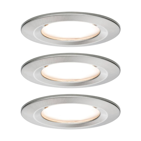  Paulmann Paulmann Led Recessed Spotlight Nova Coin 3 Round Iron Dimmable 