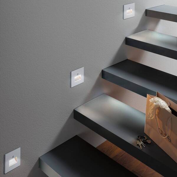 Paulmann Paulmann Led Sensor Recessed Wall Light Edge Quadro, White 8x8 Cm 