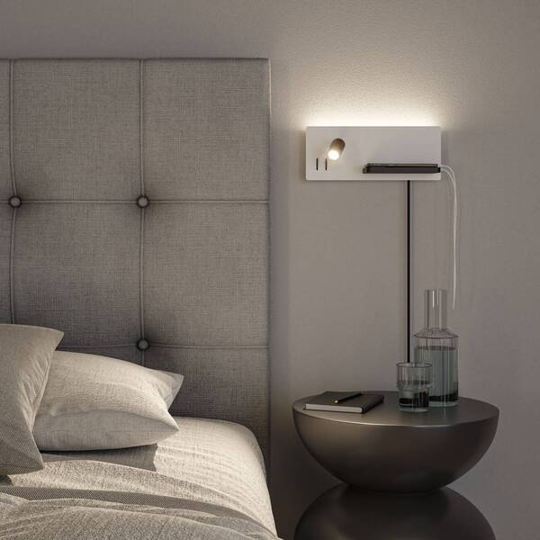  Paulmann Paulmann Led Wall Light Serra, Black, 2,700k, Right 