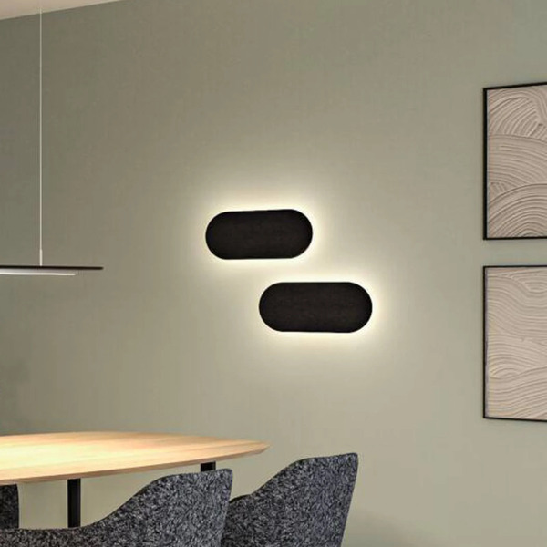  Paulmann Paulmann Led Wall Light Tulga, 45 X 20 Cm, Anthracite, Felt 