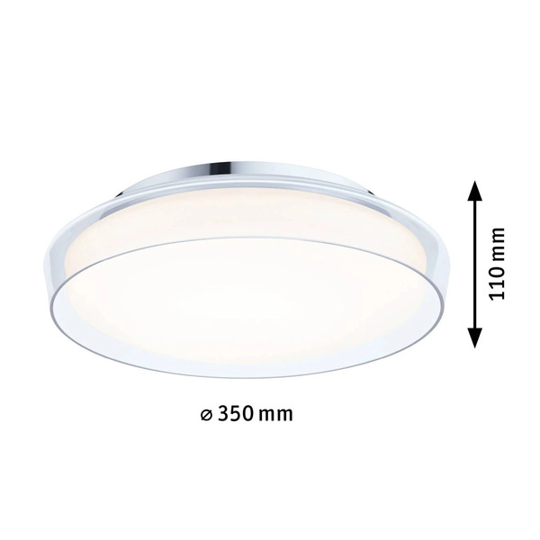  Paulmann Paulmann Luena Led Ceiling Lamp, Ip44, Chrome, ø 35 Cm 