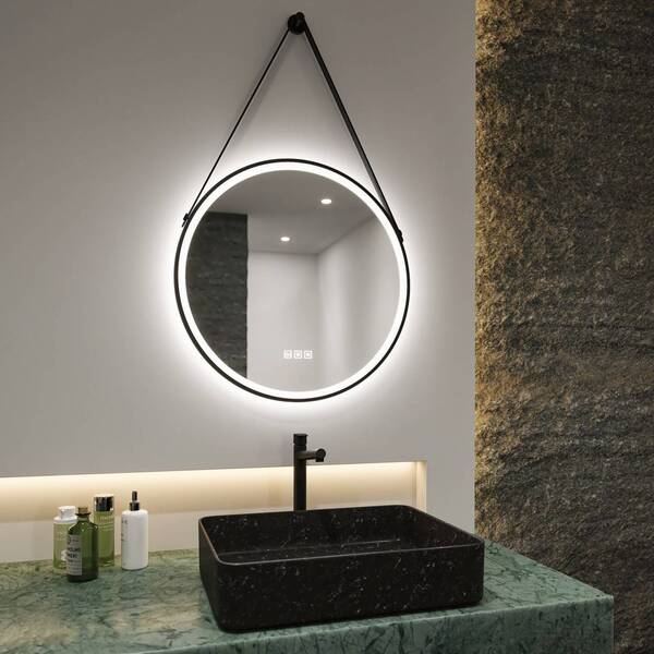  Paulmann Paulmann Mirra Hanging Mirror ø59cm Cct Dim Black 