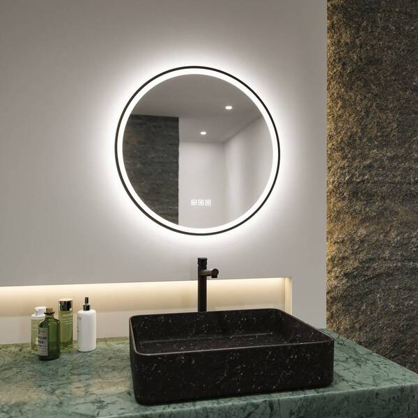  Paulmann Paulmann Mirra Wall Mirror ø59cm Cct Dim Black Dimmable 