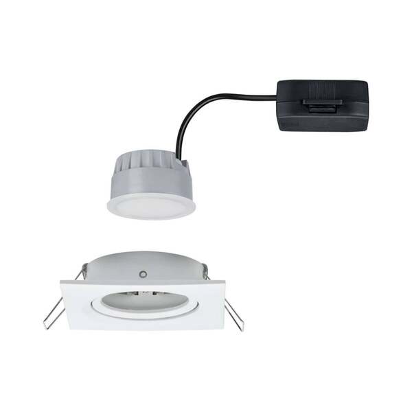  Paulmann Paulmann Nova Coin Led Spot, Angular, Dimmable, Matt White, 2,700 K 