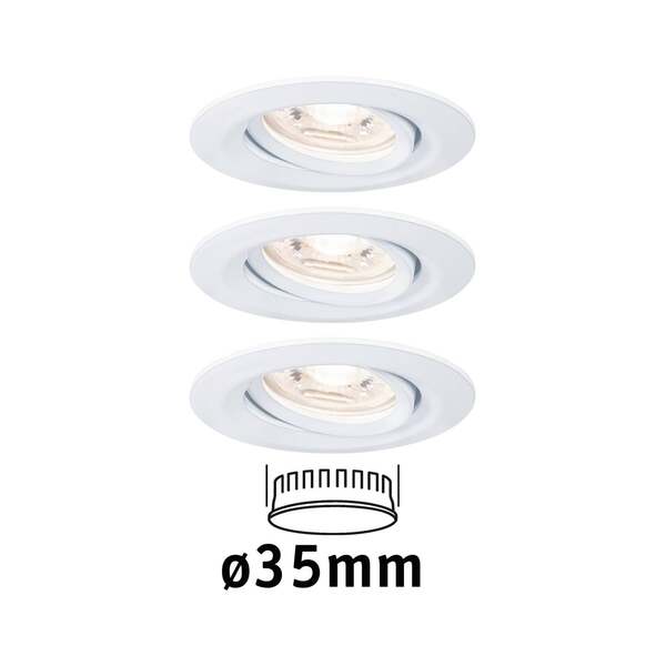  Paulmann Paulmann Nova Mini Downlight 3-set Pivotable White 