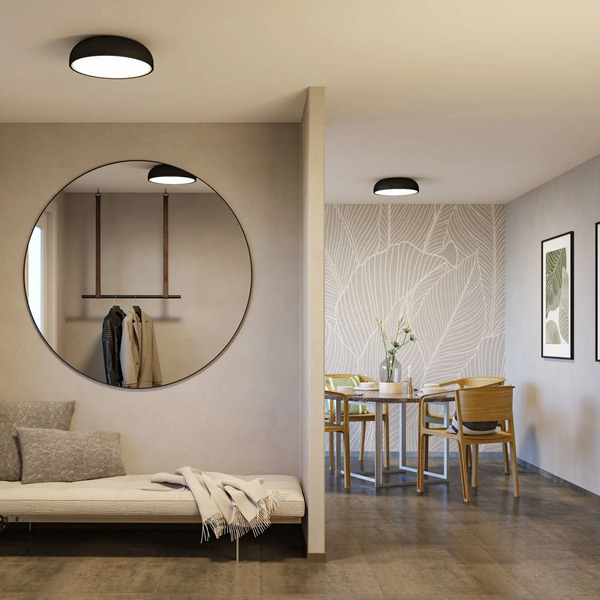  Paulmann Paulmann Oka Led Ceiling Light Ip44 Cct Black 