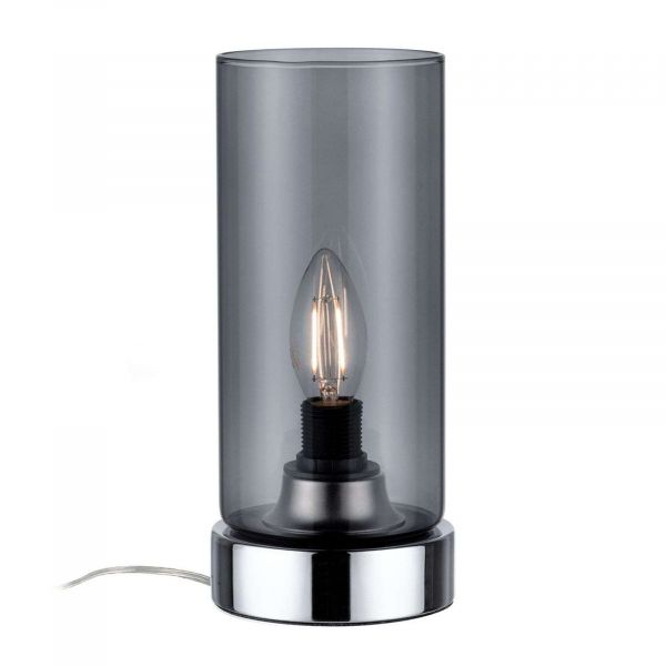  Paulmann Paulmann Pinja Table Lamp Chrome/smoky Grey 
