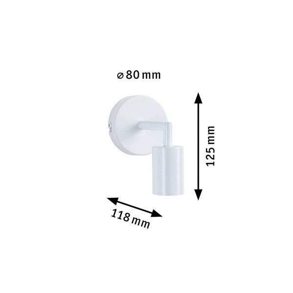  Paulmann Paulmann Ravi Wall Light E27, Matt White 