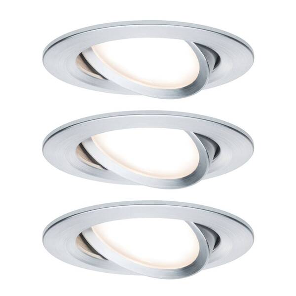  Paulmann Paulmann Slim Coin 3 Pivotable Dimmable Aluminium 