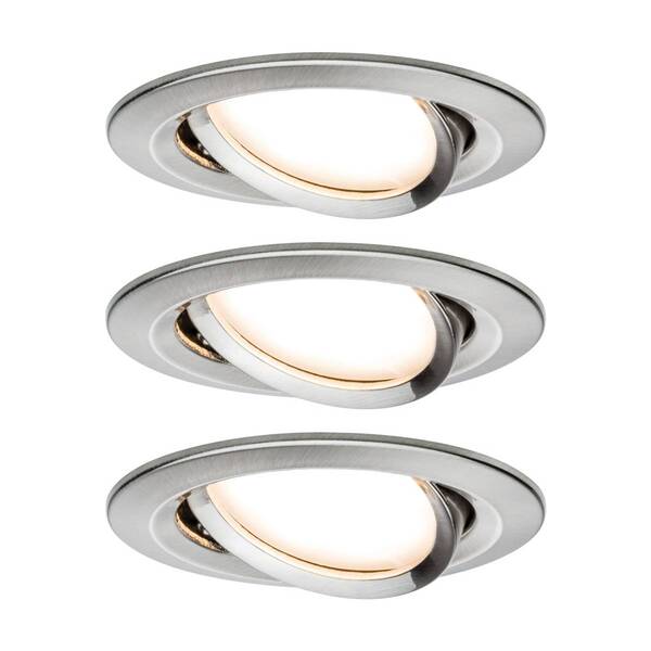  Paulmann Paulmann Slim Coin 3 Spots Pivotable Dimmable Iron 
