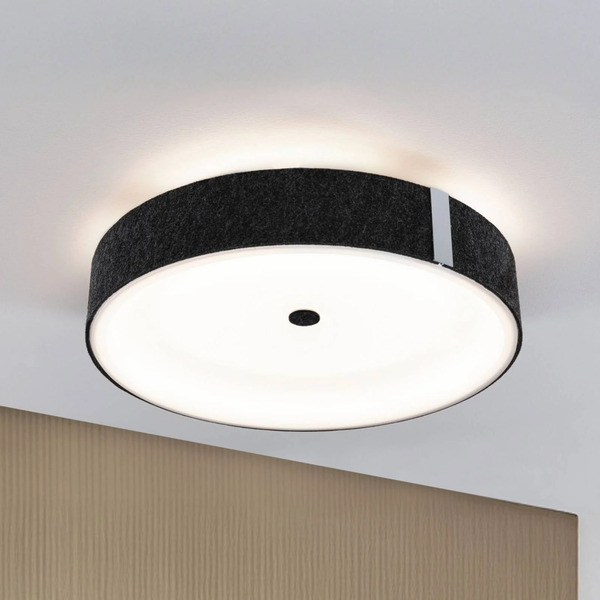  Paulmann Paulmann Smart Led Ceiling Lamp Malika Anthracite ø 40 Cm Felt 
