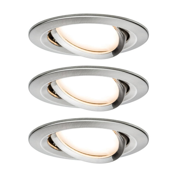  Paulmann Paulmann 3-spot Nova Coin Round Swivel, Iron 
