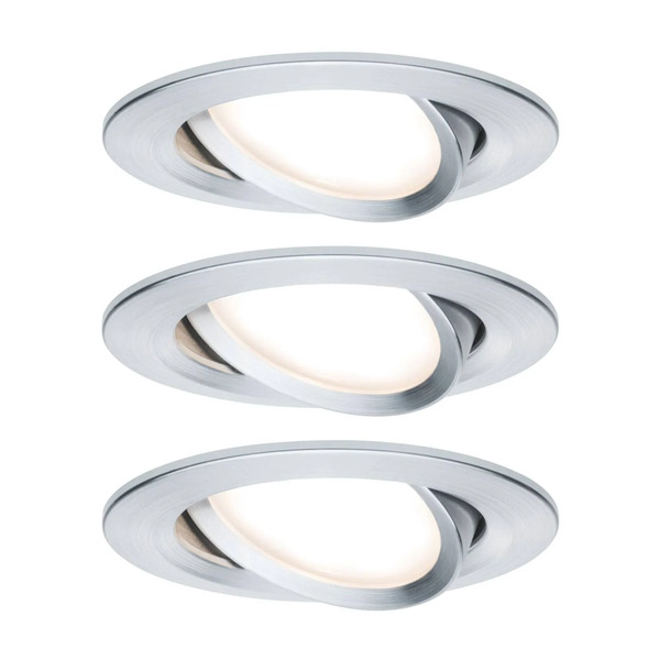  Paulmann Paulmann 3-spot Nova Coin Round Swivelling, Aluminium 