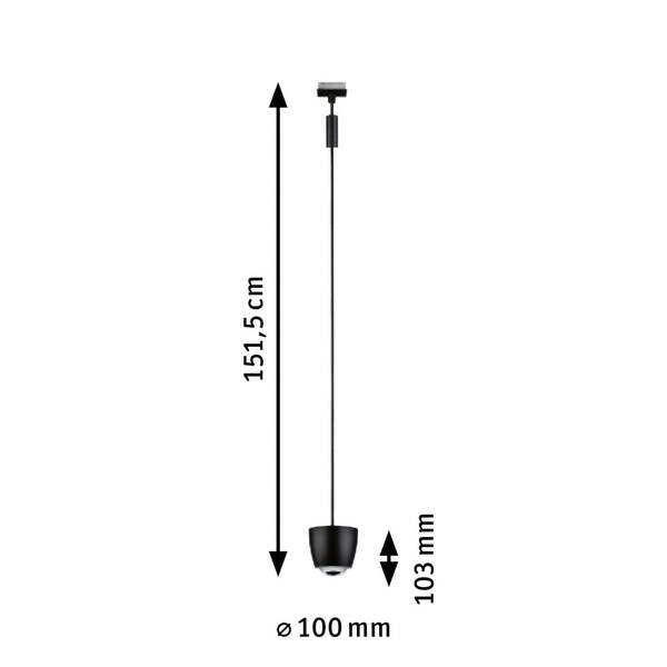  Paulmann Paulmann Urail Smart Led Track Pendant Light Tyros, Black, Cctrgb 
