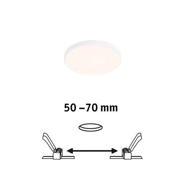  Paulmann Paulmann Veluna Edge Led Recessed Ip44 3,000k ø 9cm 