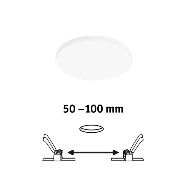  Paulmann Paulmann Veluna Edge Led Recessed Ip44 4,000k ø 12cm 