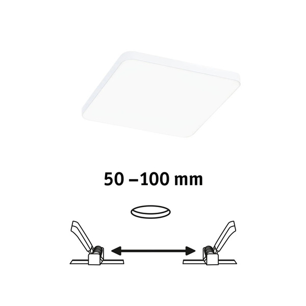  Paulmann Paulmann Veluna Edge Led Recessed Ip44 4000k 12x12cm 