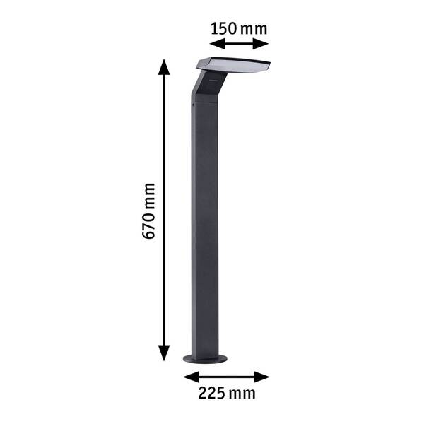  Paulmann Paulmann Zenera Led Path Light Anthracite 2,200 k 