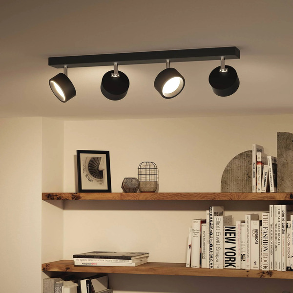  Philips Philips Bracia Led 4-bulb Downlight, Black 