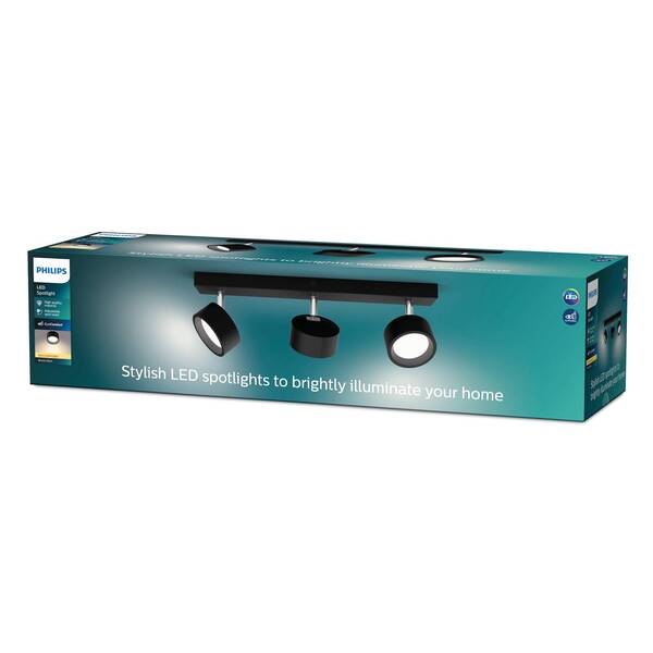  Philips Philips Bracia Led Downlight, 3-bulb, Black 
